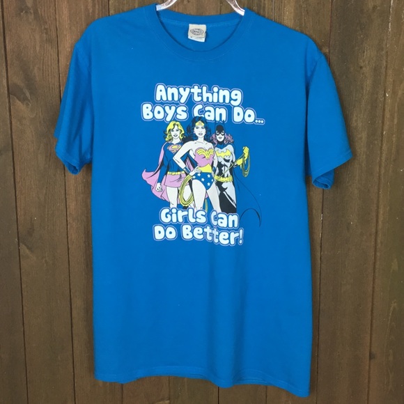 Anything Boys Can Do GIRLS CAN DO BETTER Supergirl BOYS /& GIRLS T-Shirt S-XL